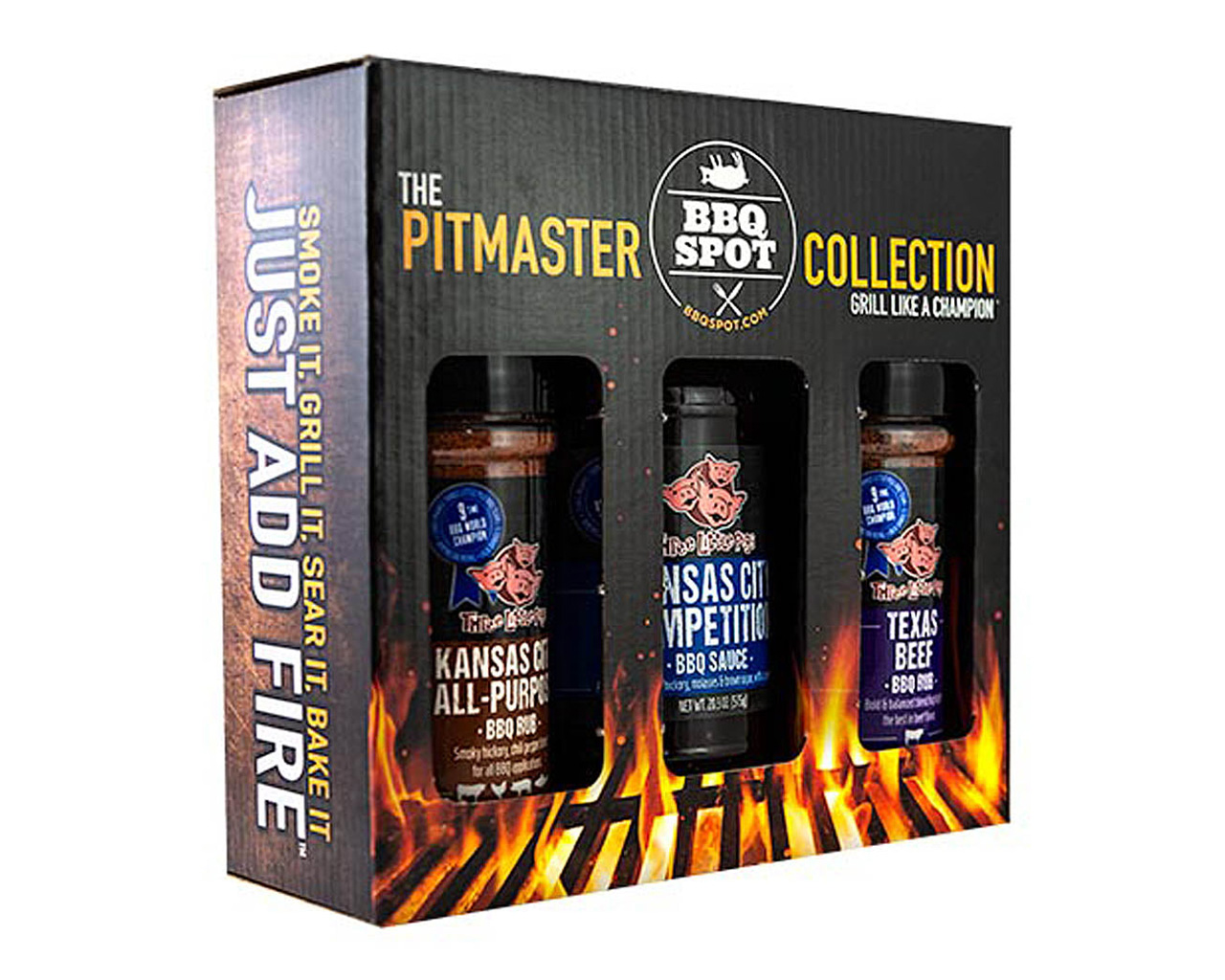 Three Little Pigs 3 Piece BBQ Rub and Sauce Pitmaster Collection Gift Pack, , hi-res image number null